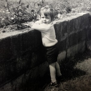 Aged 4 in the back garden of our house in Upminster, Essex